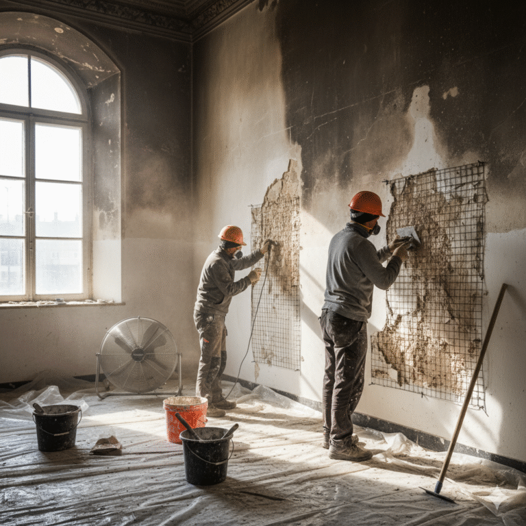 Emergency Plaster Repair After Fire