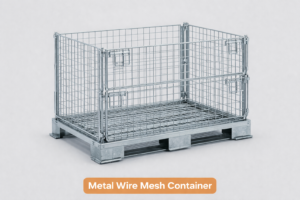 Heavy-Duty Wire Mesh Cage for Industrial Storage