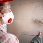 Plaster wall restoration after fire