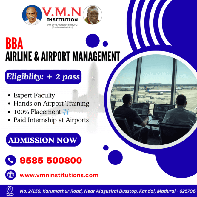 BBA Airline & Airport Management in Madurai – A Smart Career Choice