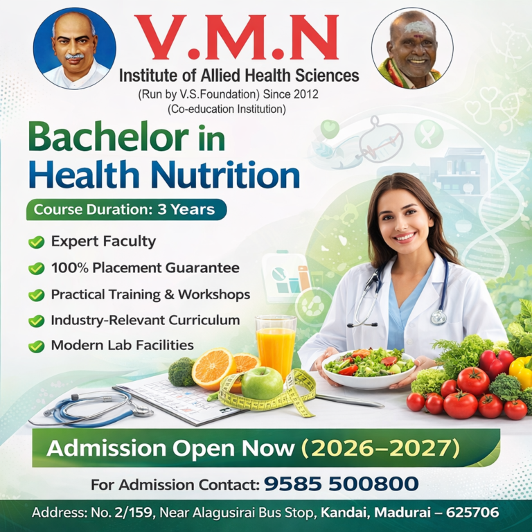 Best B.Sc Health & Nutrition Course in Madurai | Premium Nutrition College
