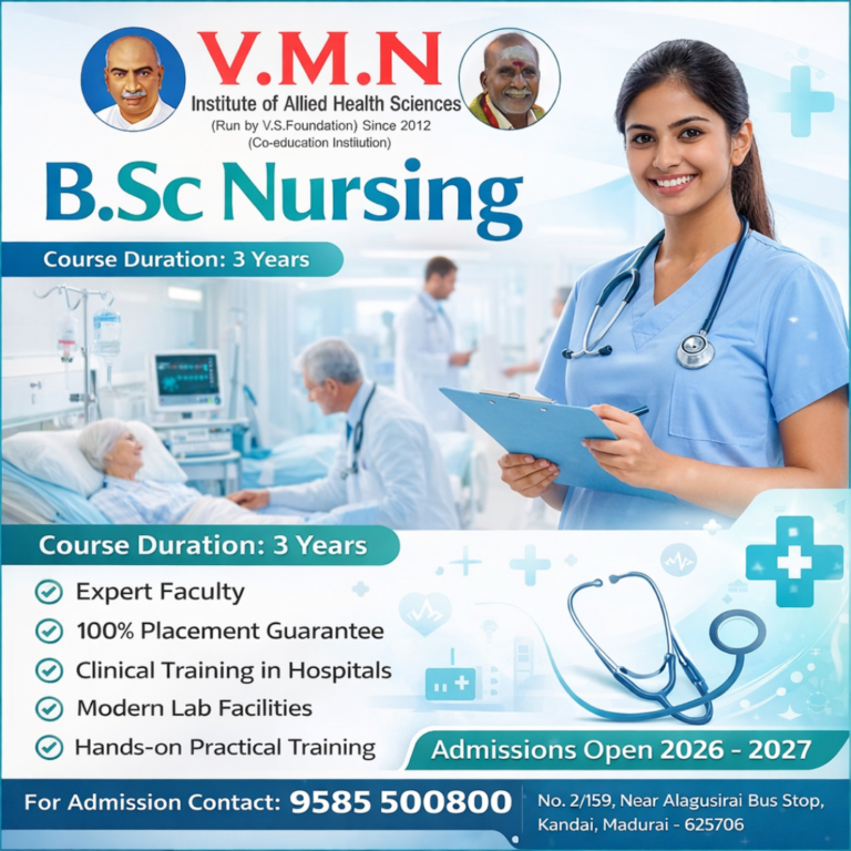 Best B.Sc Nursing College in Madurai | Build Your Career with V.M.N. Institute