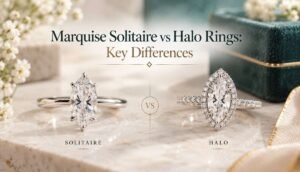 Marquise Solitaire vs Halo Rings: Key Differences