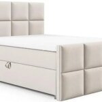 Boxspringbett in Beige mit Bettkasten: Stilvoller Komfort und praktischer Stauraum im Schlafzimmer