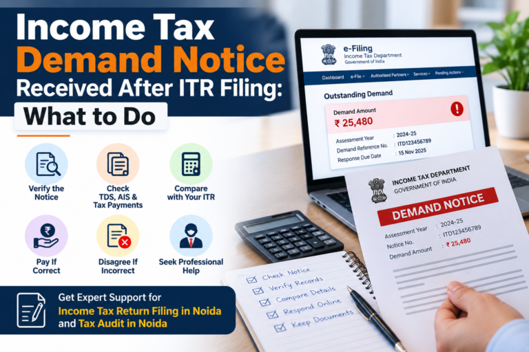 Income Tax Demand Notice Received After ITR Filing: What to Do