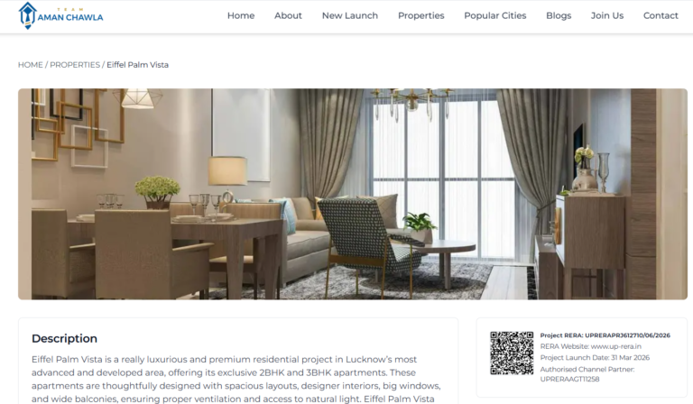 Eiffel Palm Vista Lucknow | Project Details & Amenities